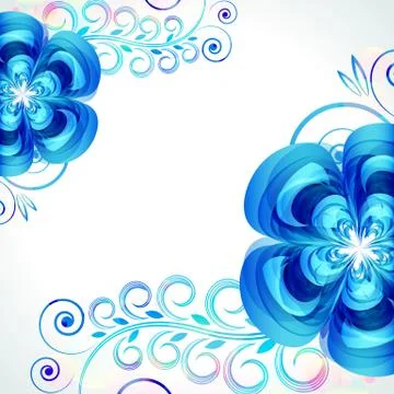 Abstract beautiful flower vector background cover template. Stock Illustration