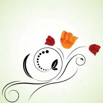 Abstract beautiful flowers creative design tulips Stock Illustration