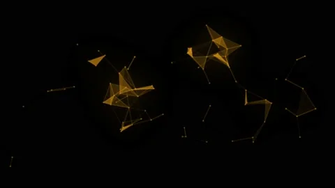 Abstract beautiful geometric background. Abstract plexus futuristic, polygonal Stock Footage 171642926