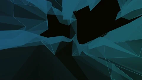 Abstract beautiful geometric background. Abstract plexus futuristic, polygonal Stock Footage 171643166