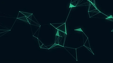 Abstract beautiful geometric background. Abstract plexus futuristic, polygonal Stock Footage 171643578