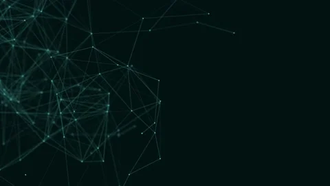 Abstract beautiful geometric background. Abstract plexus futuristic, polygonal Stock Footage 171644090