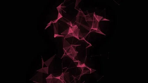 Abstract beautiful geometric background. Abstract plexus futuristic, polygonal Stock Footage 171644112