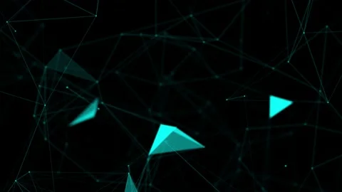Abstract beautiful geometric background. Abstract plexus futuristic, polygonal Stock Footage 171644387