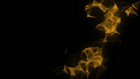 Abstract beautiful geometric background. Abstract plexus futuristic, polygonal Stock Footage 171644447