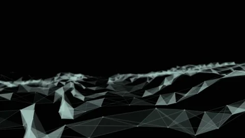 Abstract beautiful geometric background. Abstract plexus futuristic, polygonal Stock Footage 171645419