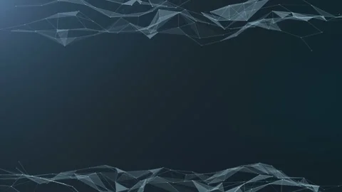 Abstract beautiful geometric background with moving lines and dots. Stock Footage 90328067