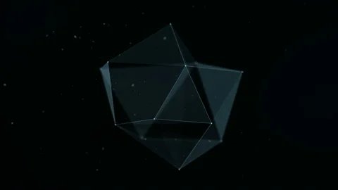 Abstract beautiful geometric background with moving lines and dots. Stock Footage 90329162