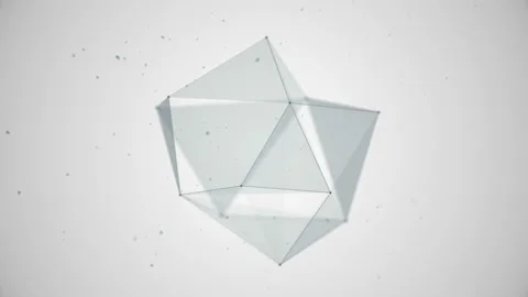 Abstract beautiful geometric background with moving lines and dots. Stock Footage 90392528