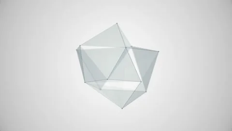 Abstract beautiful geometric background with moving lines and dots. Stock Footage 90501286