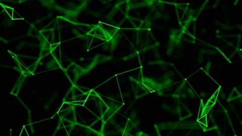 Abstract beautiful geometric background with moving lines, dots and triangles. Stock Footage 101790403