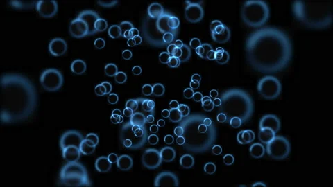 Abstract beautiful geometric background with moving circle. Depth of field Stock Footage 125315280