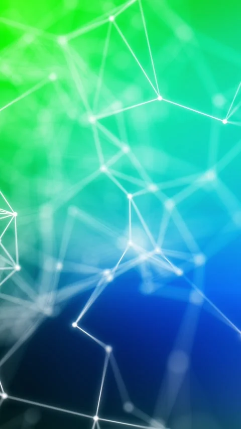 Abstract beautiful geometric background with moving lines, dots and triangl.. Stock Footage 228025009