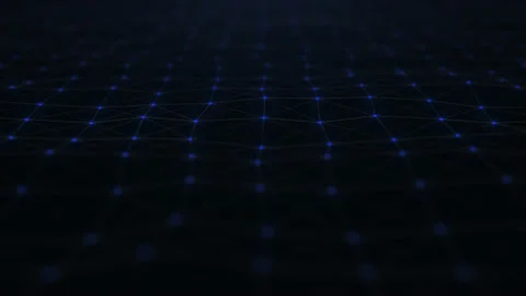 Abstract beautiful geometric background with moving lines, dots and triangles Stock Footage 229800318