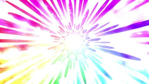 Abstract beautiful gradient watercolor stylization. Round stripes from center Stock Footage 166634813