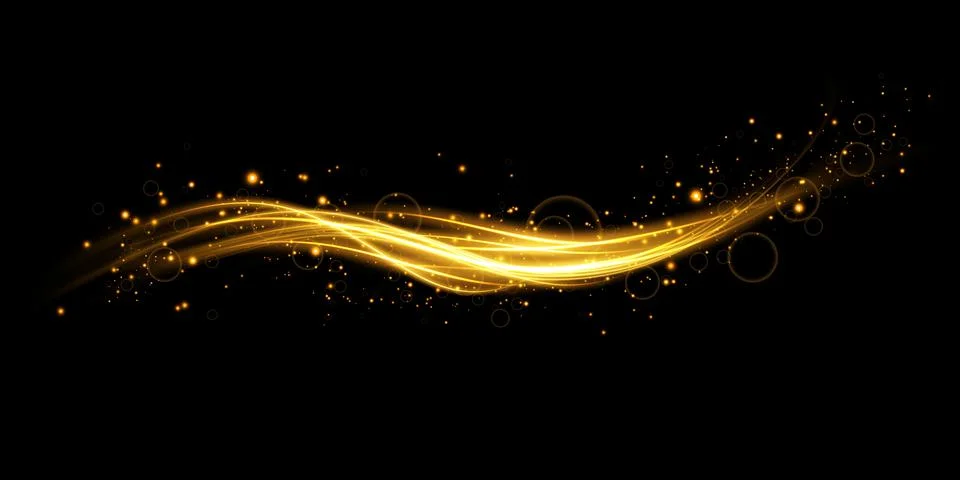 Abstract beautiful light background. Magic sparks on a dark background. Mystical Illustrazione stock