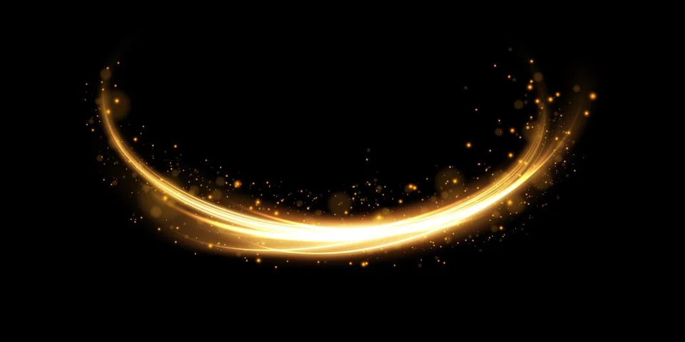 Abstract beautiful light background. Magic sparks on a dark background. Mystical Ilustração Stock