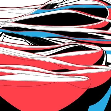 Abstract beautiful linear bright waves graphics Stock Illustration