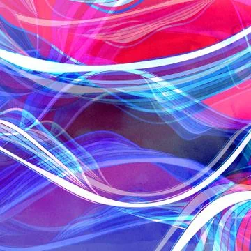 Abstract beautiful linear bright waves graphics Stock Photos