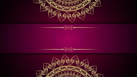 Abstract Beautiful Mandala Purple Title Motion Background With Seamless Looping Stock Footage