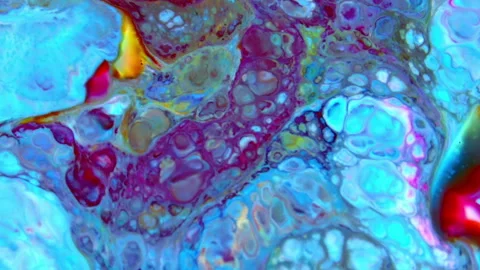 Abstract Beautiful Marbleized Paint Effect Creative Colors Texture Backgroun Stock Footage 320845647