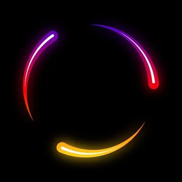 Abstract beautiful neon light circle illustration background Stock Illustration