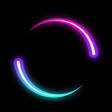 Abstract beautiful neon light circle illustration background Stock Illustration