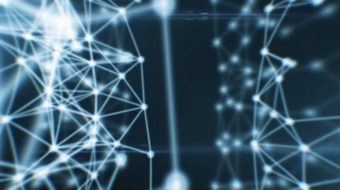Abstract Beautiful Network Animation. Dots connecting. Looped. HD 1080. Stock Footage 54564320