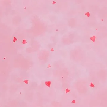 Abstract beautiful pink pattern and hearts Romantic background Illustrazione stock