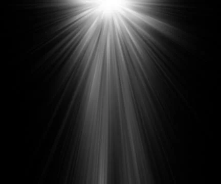 Abstract beautiful rays of light on black background. Stock Photos