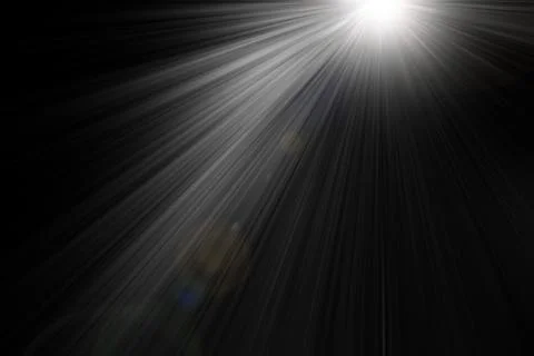 Abstract beautiful rays of light on black background. Stock Photos