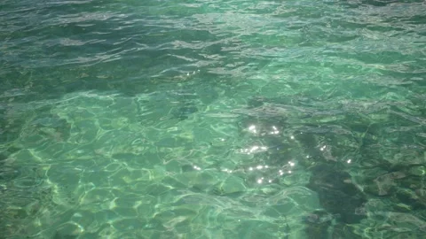 Abstract beautiful ripple wave and clear turquoise water surface in the ocean Stock Footage 166343312