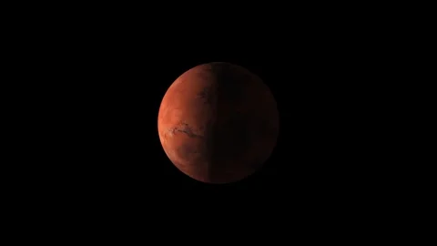 Abstract beautiful rotated mars ,planet ,global, world motion . Mars planet.. Stock Footage 310756167