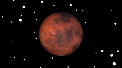 Abstract beautiful rotated mars ,planet ,global, world motion . Mars planet.. Stock Footage 310756176