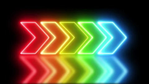 Abstract beautiful saber arrow loading animation background featuring glowing Stock Footage 281079618