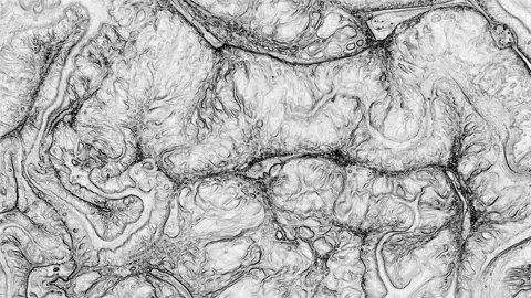 Abstract Beautiful Silver Art Marbled Unique Handmade Surface Texture 12 Stock Footage 314585748
