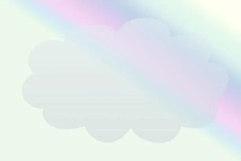 Abstract Beautiful Simple Empty Smudge Cloud Design On Colorful Rainbow Stock Illustration