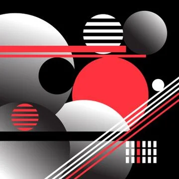 Abstract beautiful vector background of geometric different objects Stock Illustration