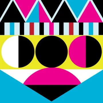 Abstract beautiful vector background of geometric different objects Illustrazione stock