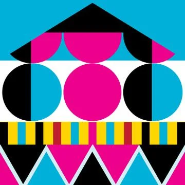 Abstract beautiful vector background of geometric different objects Stock Illustration