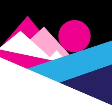 Abstract beautiful vector background of geometric different objects Stock Illustration