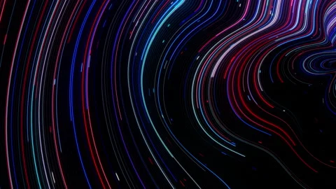 Abstract beautiful video. Neon waves move harmoniously. Stock Footage 213964861