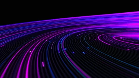 Abstract beautiful video. Neon waves move harmoniously. Stock Footage 213968009