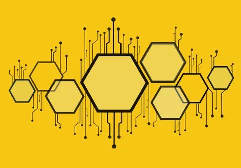 Abstract bee hive background , hexagon background Stock Illustration