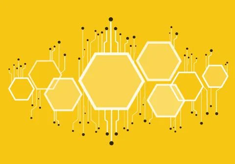Abstract bee hive background , hexagon background Stock Illustration