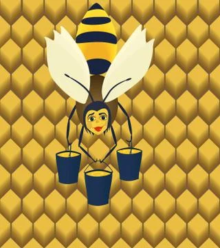 Abstract bee. Stock Illustration