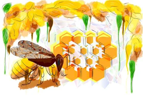 Abstract bee Stock Illustration