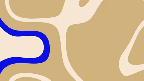 Abstract beige and white shapes with blue accents on neutral background Stockbeeldmateriaal 336257409