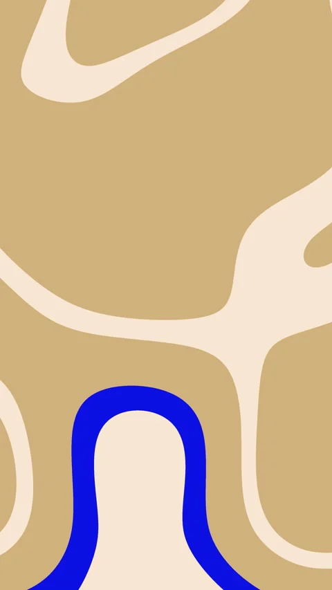 Abstract Beige Background With Curved White Lines And Blue Accents 動画素材 336257424