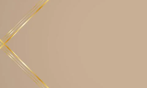 Abstract beige background with geometric low poly golden lines, empty space Stock Illustration